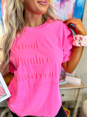 Retinol + Vitamin C + Sunscreen Neon Pink Puff Graphic Tee