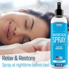 Magnesium Oil Spray For Restless Legs, Sleep, Muscle Relief (16oz)