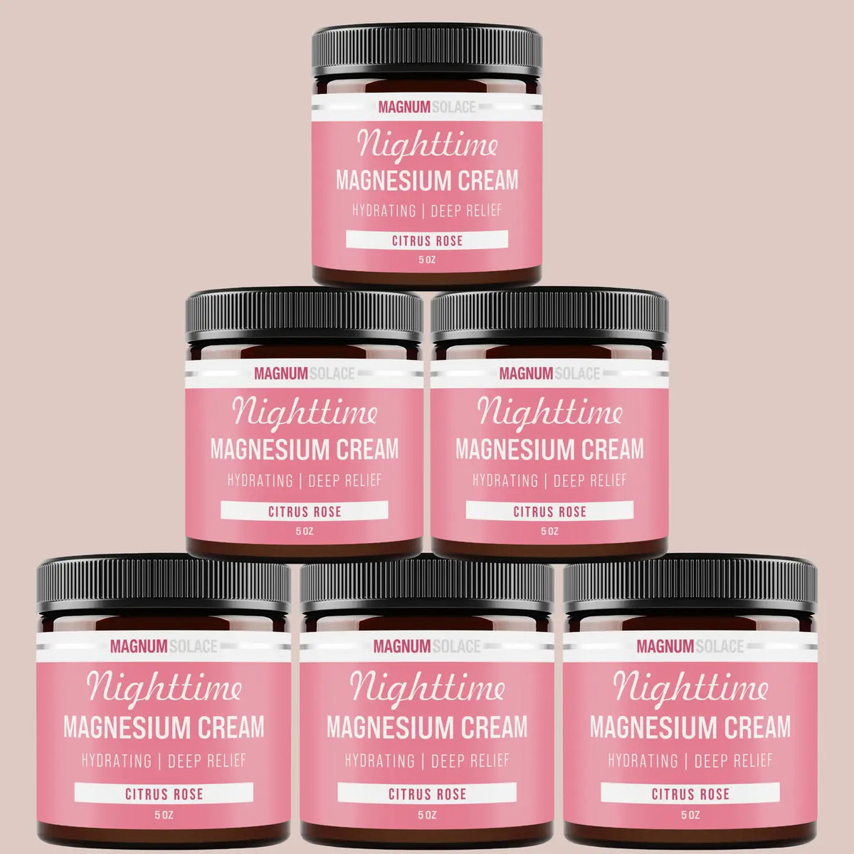 Nighttime Magnesium Cream-Citrus Rose (5oz)