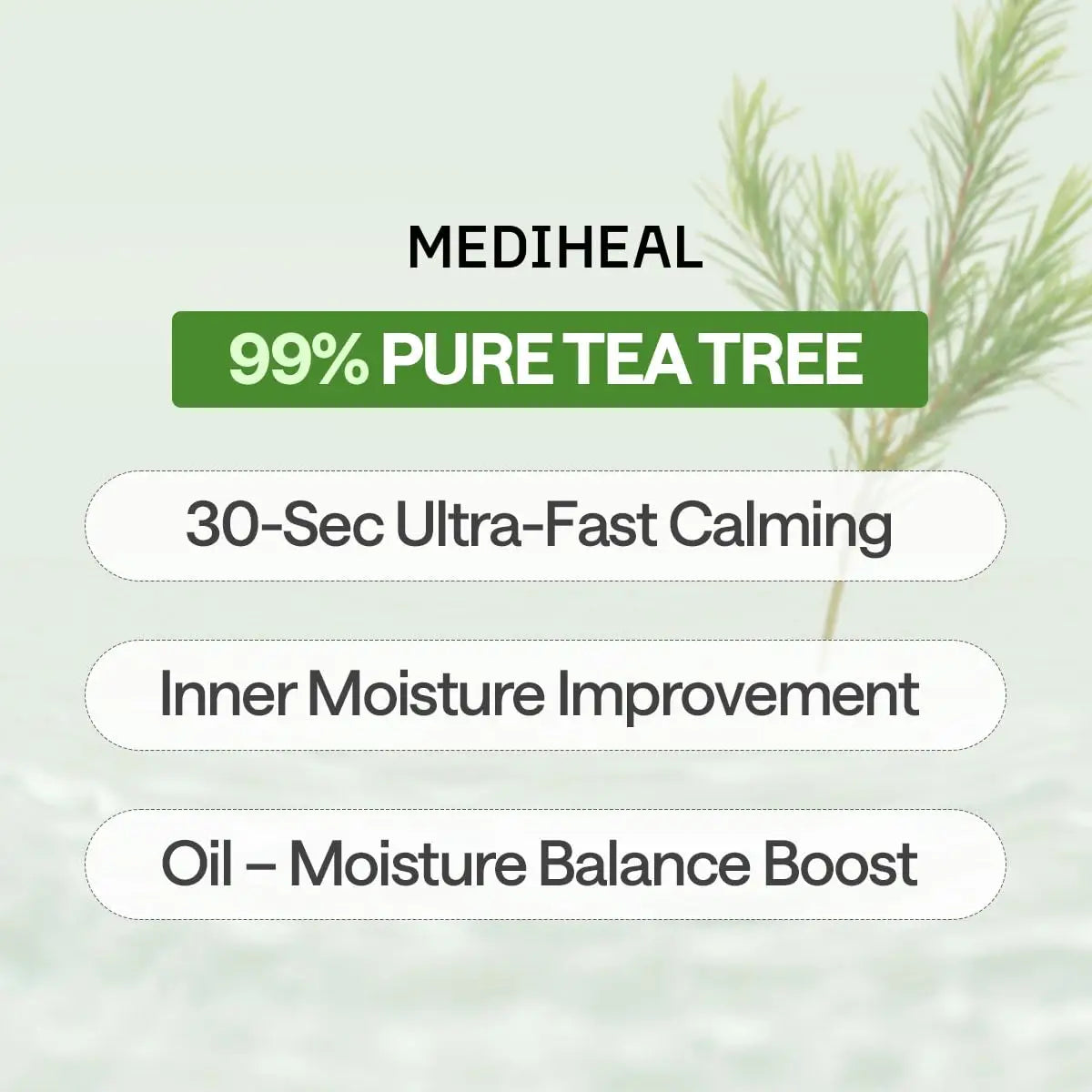 Mediheal Tea Tree Essential Mask – Calming Sheet Mask with Tea Tree, Centella, and Chamomile