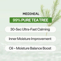 Mediheal Tea Tree Essential Mask – Calming Sheet Mask with Tea Tree, Centella, and Chamomile