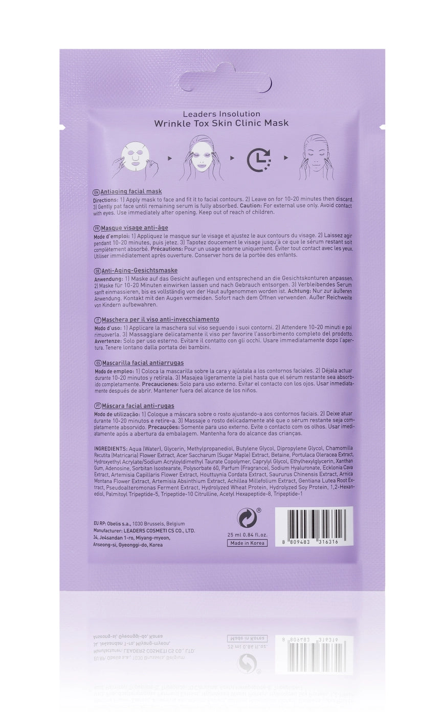 Leaders Insolution Wrinkle Tox Skin Clinic Mask