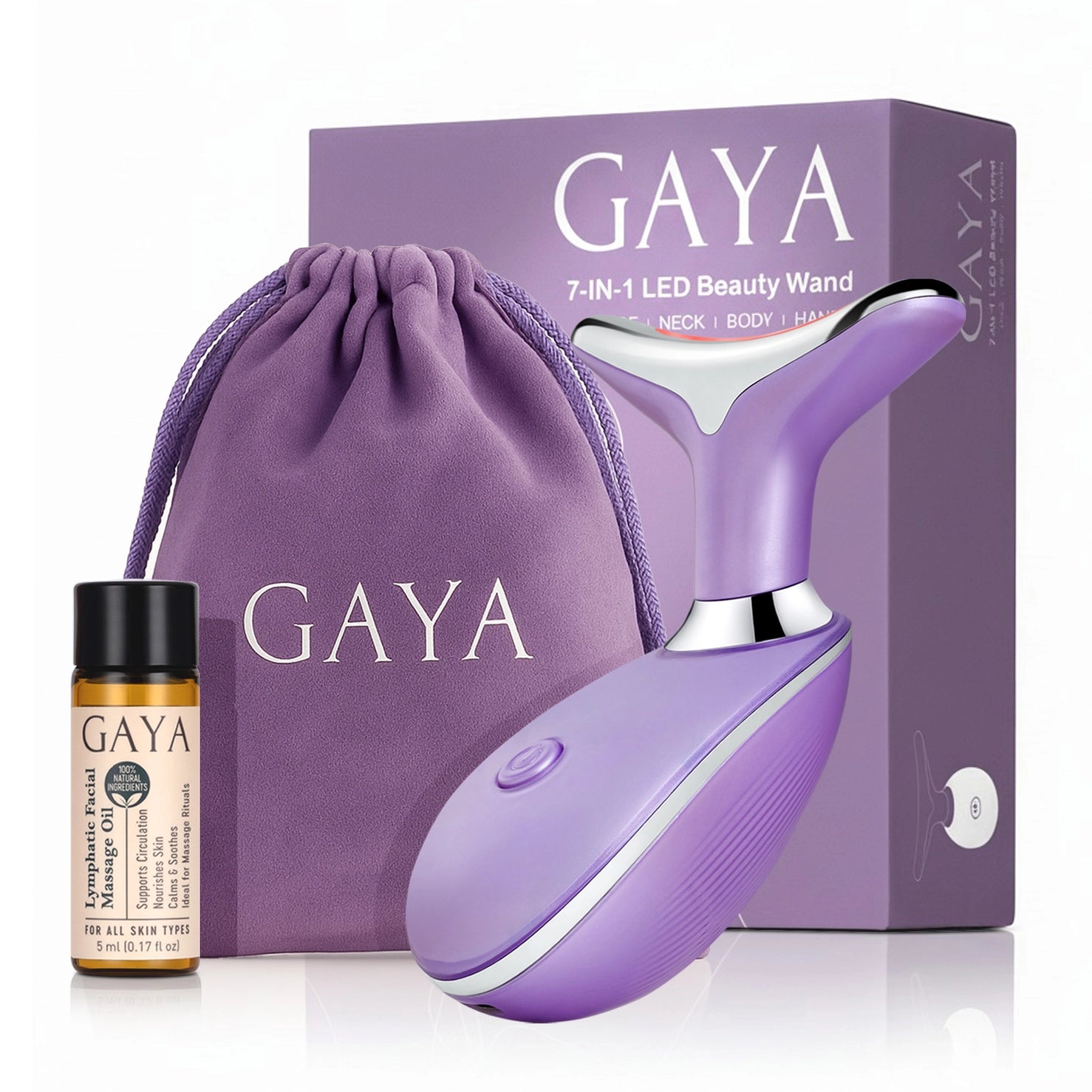 GAYA Red Light Therapy 7-in-1 Beauty Wand – Lift, Glow & Smooth
